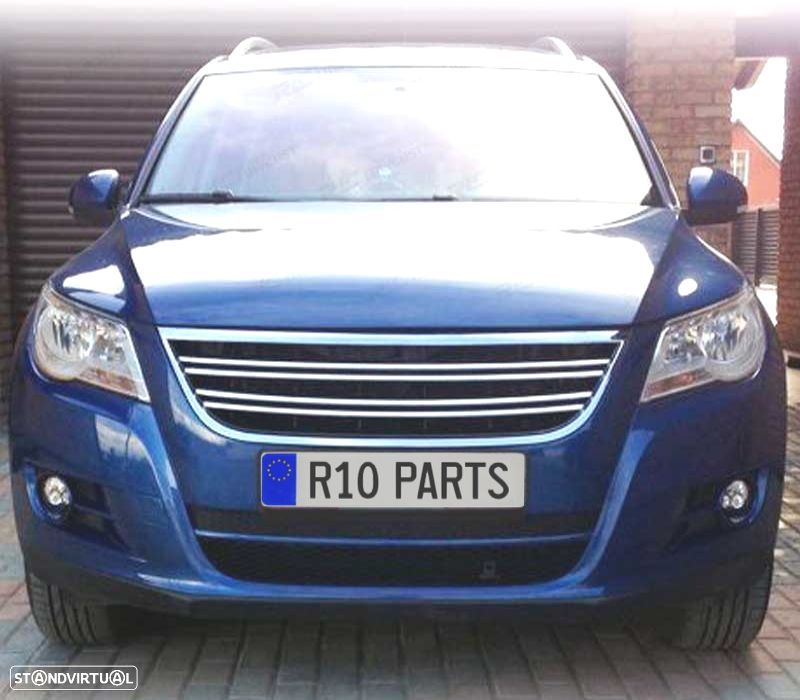 GRELHA FRONTAL VOLKSWAGEN VW TIGUAN 07-11 SEM SIMBOLO CROMADA - 1