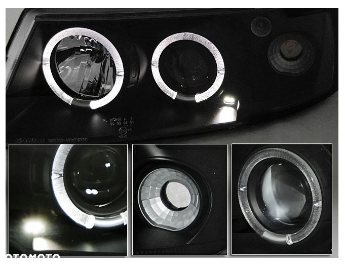 LAMPY REFLEKTORY DO VW PASSAT B5 OD 1996 DO 2000 Roku RINGI LED SOCZEWKI - 5
