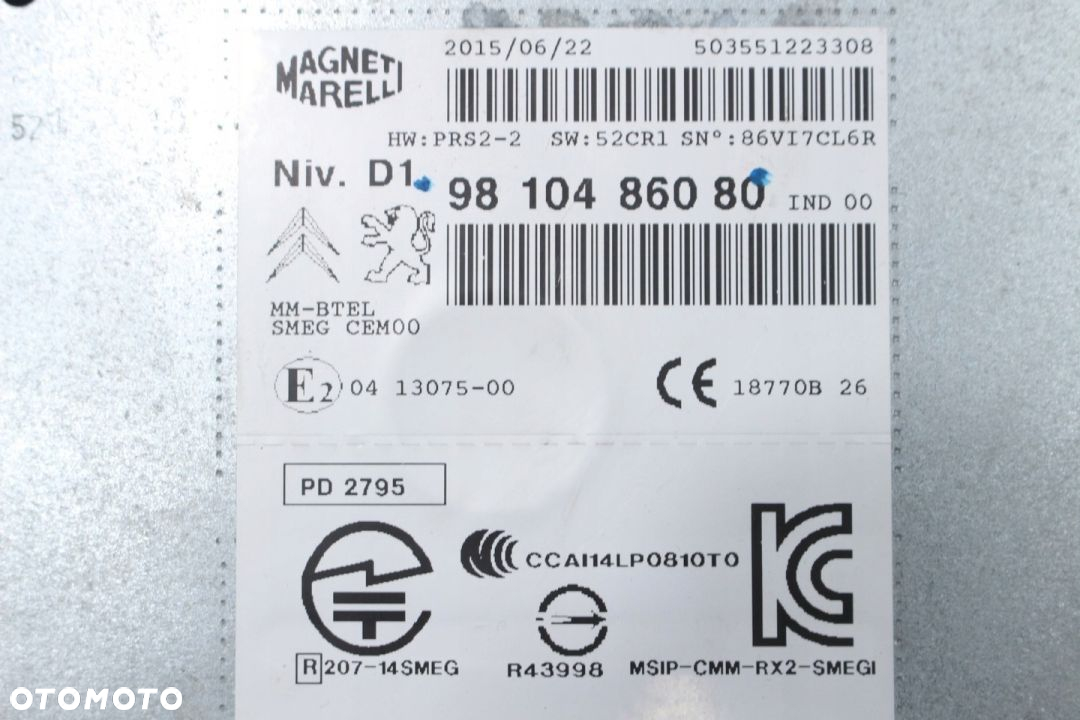 C4 PICASSO II RADIO NAWIGACJA 9810486080 - 4