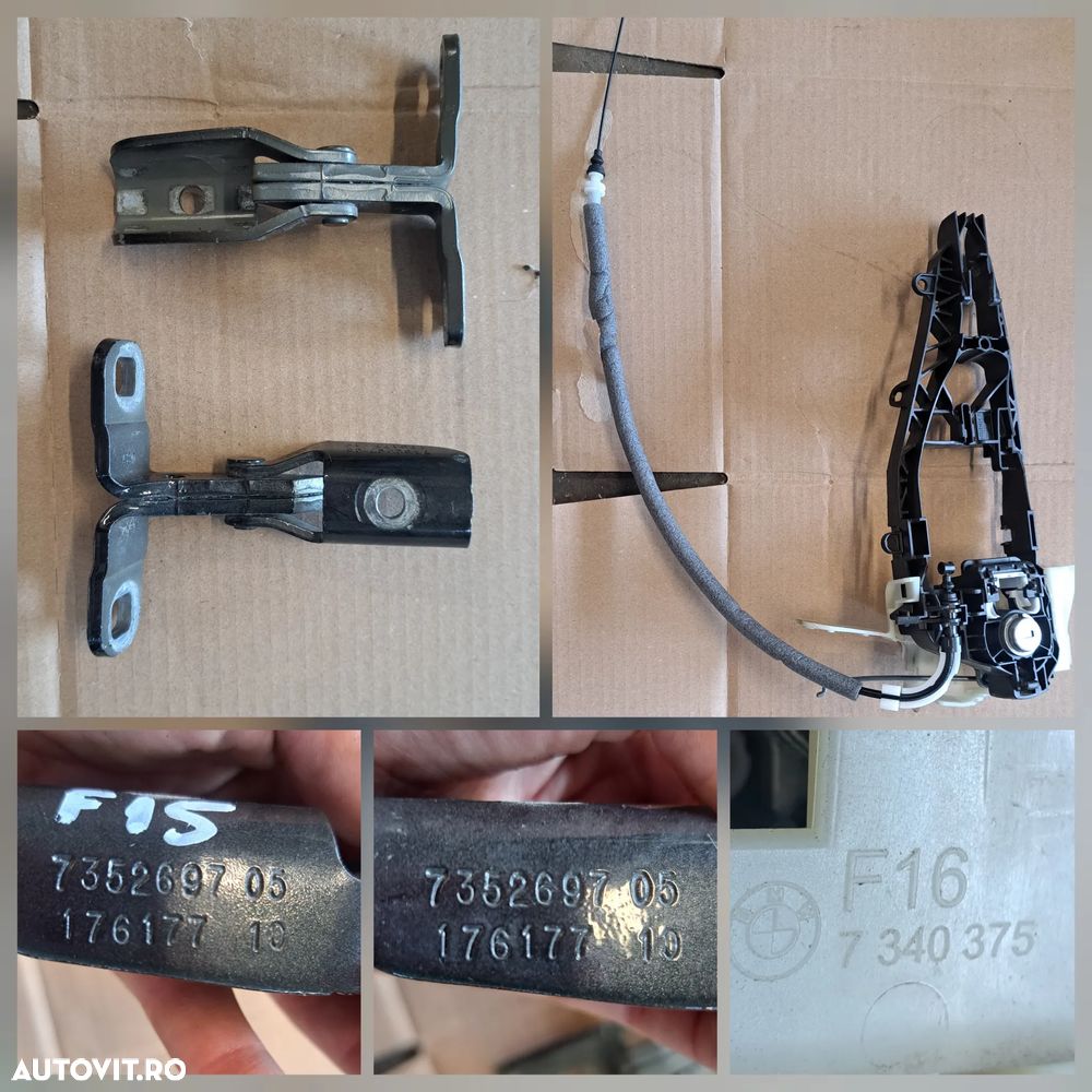 Broasca soft close fata spate st dr haion balamale haion suport maner exterior usa stanga cu tija instalatie electrica usa fata spate st dr Bmw SERIA 7 X5 X6 G11 G12 F15 F16 F85 F86 - 9