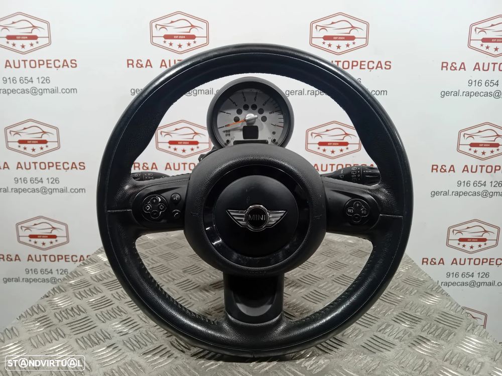 Volante com Airbag Mini Cooper R56 De 3 braços em Pele - 2
