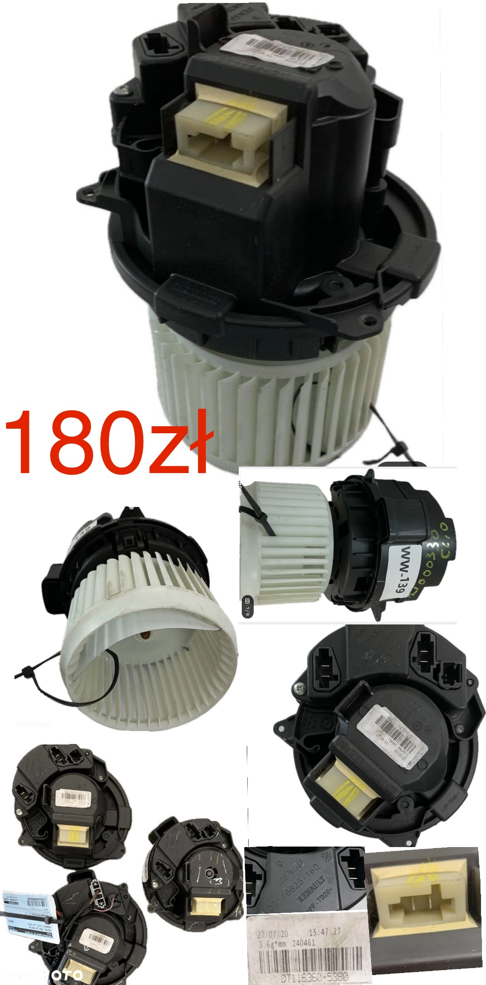 Wentylator dmuchawa nagrzewnicy Renault Clio V Captur II 2019r-> BMW F10 F11 F01 F12 F13 2010-2018r Volkswagen T6 Berlingo III Partner III Chevrolet Captiva Opel Antara 2006-2011r Volvo V70 S60 XC70 XC90 BMW F20 F21 F30 F31 2011-2018r BMW 5 E60 E61 MINI F56 Cooper 2006-2020r Mercedes W210 W211 - 9