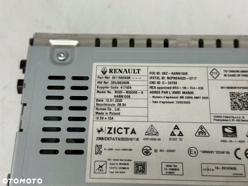 panel / radioodtwarzacz cd/dvd/gps renault trafic iii iv 281158583r - 7