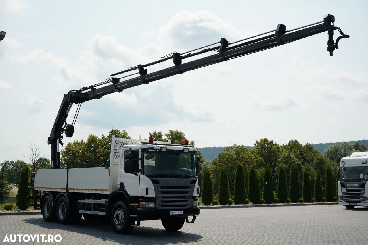 Scania P360 / 6X4 / LIVRARE 4.85 + HIAB 211 E-6 HIDUO / CAPACITATE DE RIDICARE 7100 KG / ATINGERE MAXIMĂ 16.5 M / RADIOCOMANDĂ - 1