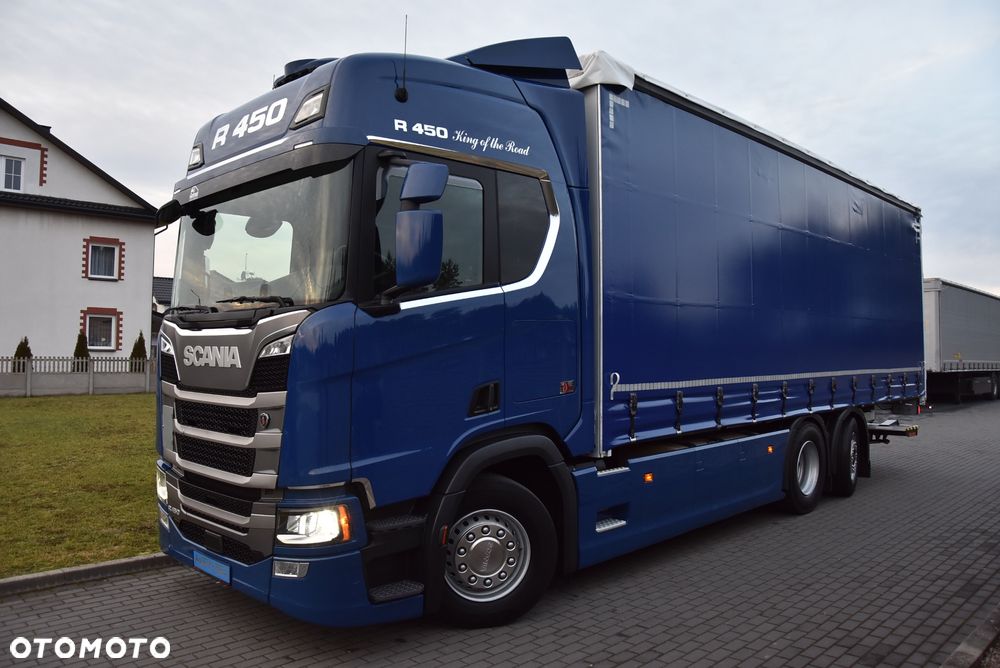 Scania R450 3-OSIOWA / OŚ SKRĘTNA / FIRANA 8.2M / 20 EUROPALET/ NAVI / SKÓRY / RETARDER / KLIMA POSTOJOWA / CAŁA NA PODUSZKACH / WINDA DHOLLANDIA/ AUTOMAT / STAN IDEALNY !! - 25
