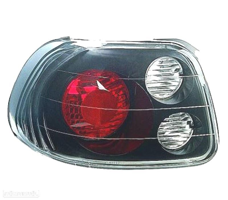 FAROLINS TRASEIROS HONDA DEL SOL 92-97 PRETO LOOK LEXUS - 1