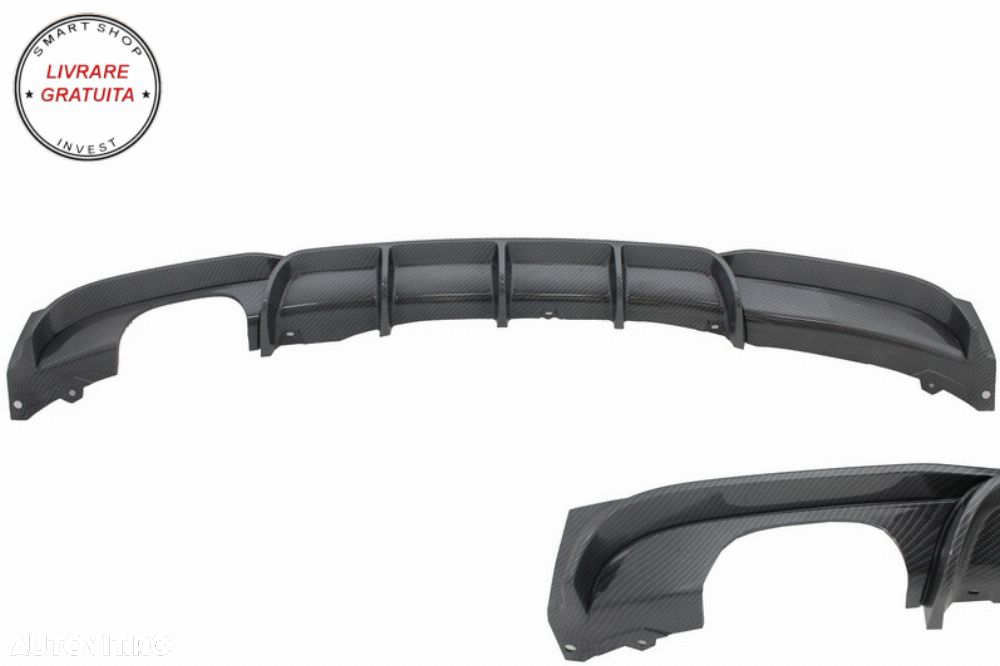 Prelungire Bara Fata cu Difuzor Bara Spate BMW Seria 3 F30 F31 (2011-up) M Perform- livrare gratuita - 6