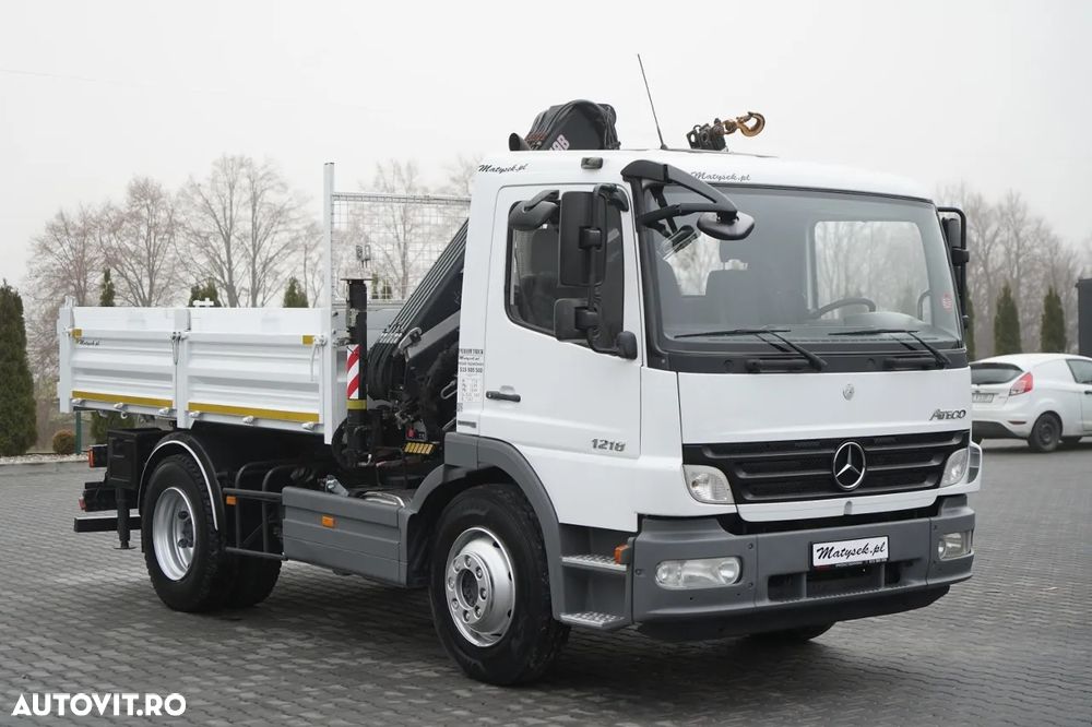 Mercedes-Benz ATEGO 1218 / 4x2 / BASCULATOR + HDS HIAB 0088 BS-3 / PILOT / MANUAL - 9