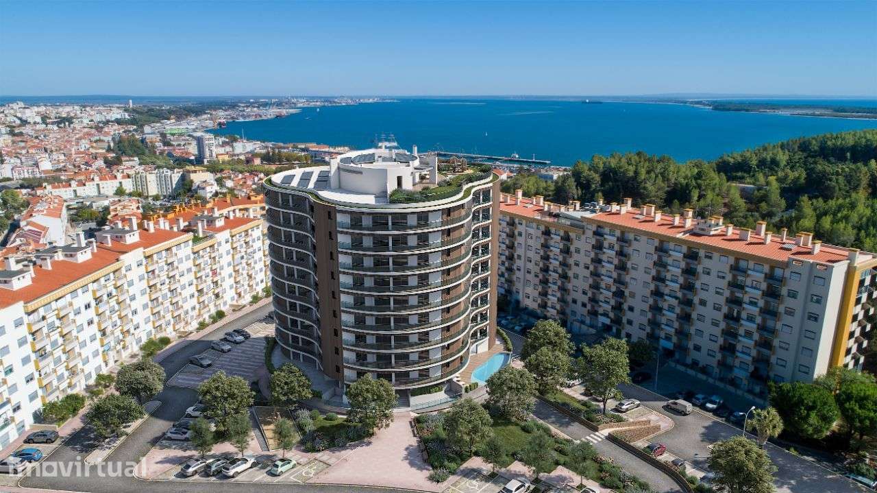 T3 em condomínio com VISTA piscina, jardim e ginásio - Grande imagem: 2/10
