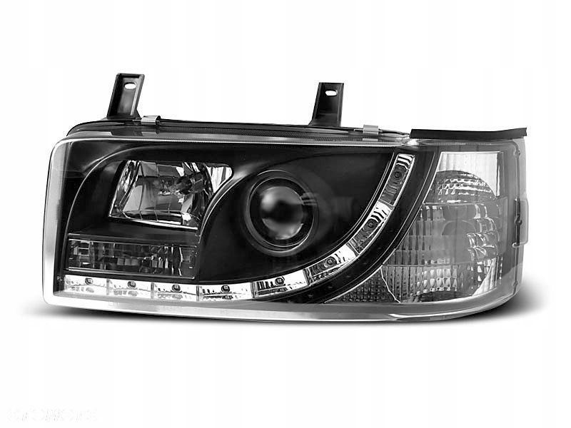 Reflektor Lampy kpl Day line light LED Tuning Czarne VW T4 Transporter 90- - 1
