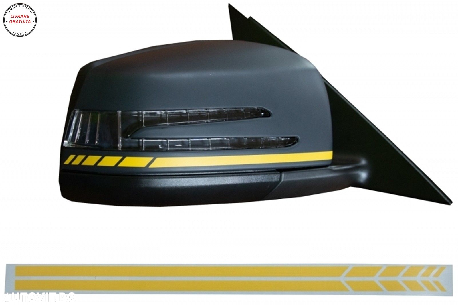Set Stickere Capota/Plafon/Portbagaj si Laterale Galben Mat Mercedes C205 Coupe A2- livrare gratuita - 6