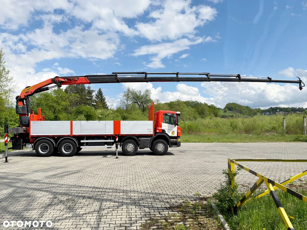 Scania P 410 * SKRZYNIA 7,30m * PALFINGER PK 34002 - SH F + PILOT * 8x4 - 5