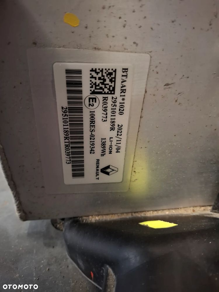 Bateria akumulator Renault Clio V 2022 rok 1,6 E-tech nr 295F03455R przebieg 9 tyś km - 3