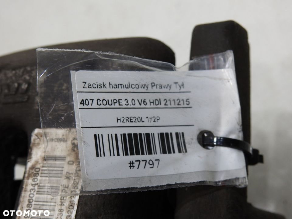 ZACISK HAMULCOWY PRAWY TYŁ PEUGEOT 407 3.0 V6 HDI - 9