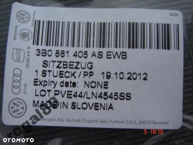 VW PASSAT TAPICERKA 3B0881405 AS ORYGINAŁ NOWE - 2