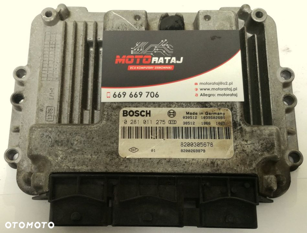 KOMPUTER RENAULT 1.9DCI 0281011275 8200305678