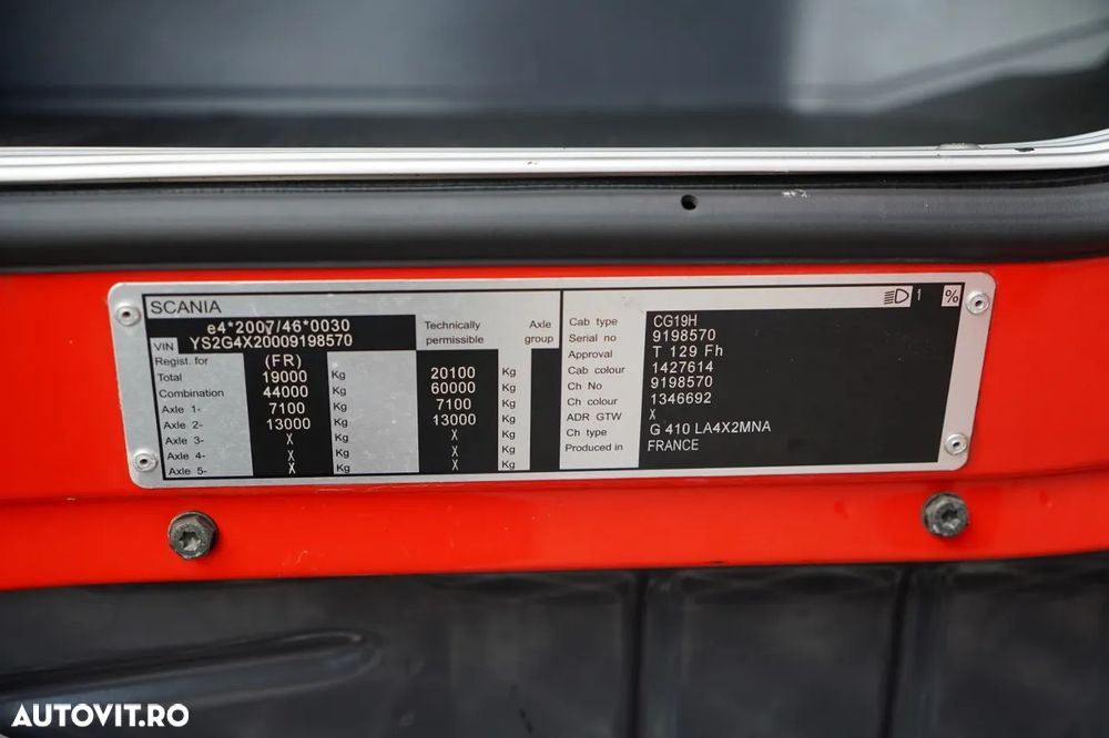 Scania G 410 / RETARDER / HIDRAULICĂ / ADR COMPLET / JANTE DIN ALIAJ / EURO 6 - 34