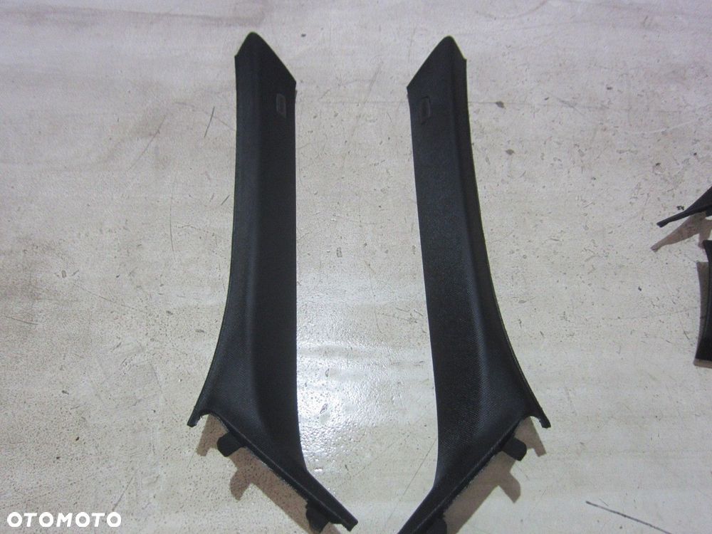 BMW 5 F10 SŁUPKI OSŁONY DASZKI ELEMENTY PODSUFITKI CZARNEJ 51168052676 - 3