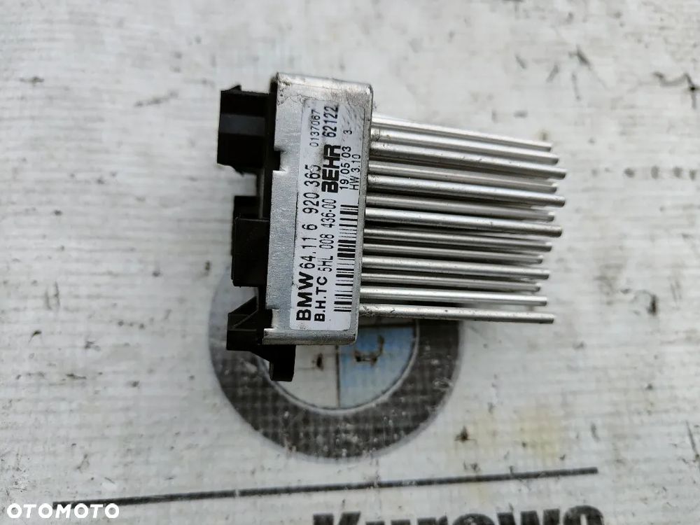 BMW E39 E46 E38 Jeż rezystor dmuchawy 6920365 - 2