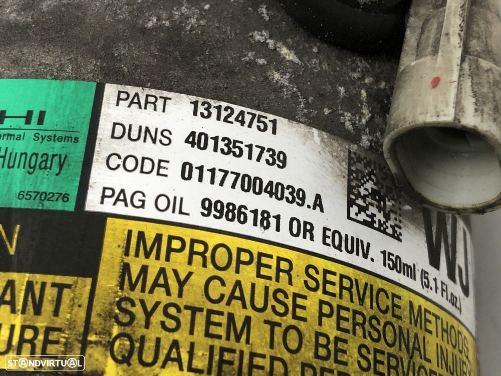 Compressor de ar condicionado Usado OPEL ASTRA H 1.7 CDTI | 03.04 - 10.10 REF. 1... - 6