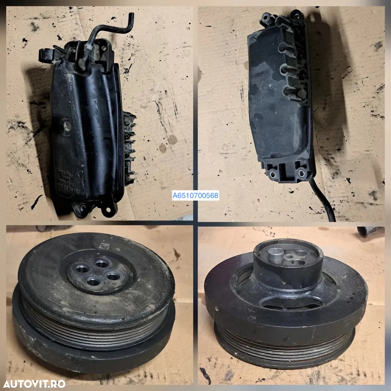 Suport accesorii galerie evacuare  rezervor vacuum rola intinzatoare  furtun turbina tubulatura intercooler conducta egr joja ulei instalatie electrica motor m ercedes w204 w212 om651 180cdi 220cdi 250cdi - 3
