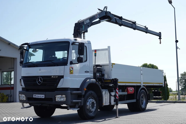 Mercedes-Benz AXOR 1829 / 4X2 / SKRZYNIOWY - 6 M / HDS HIAB 122 BS-3 / wysów: 10 M / MAX UDŹWIG 4 600 KG / MANUAL / STEROWANIE RADIOWE / OPONY 100% / SPROWADZONY