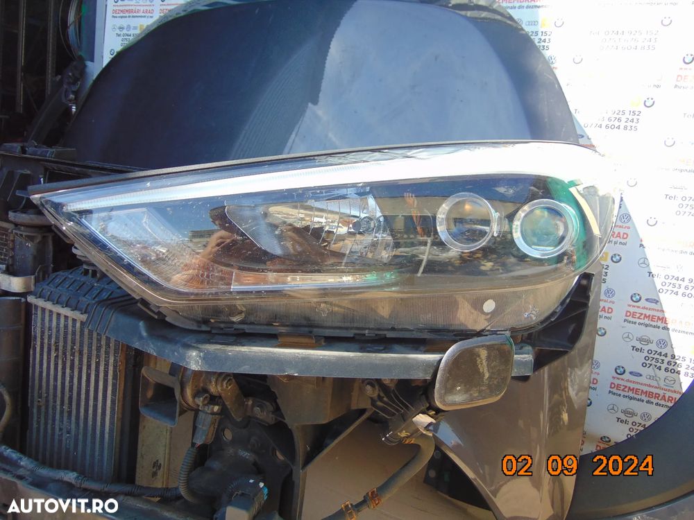 Fata completa Hyundai Tucson 2014-2015 bara fata trager aripi faruri capota radiatoare armatura ven - 10