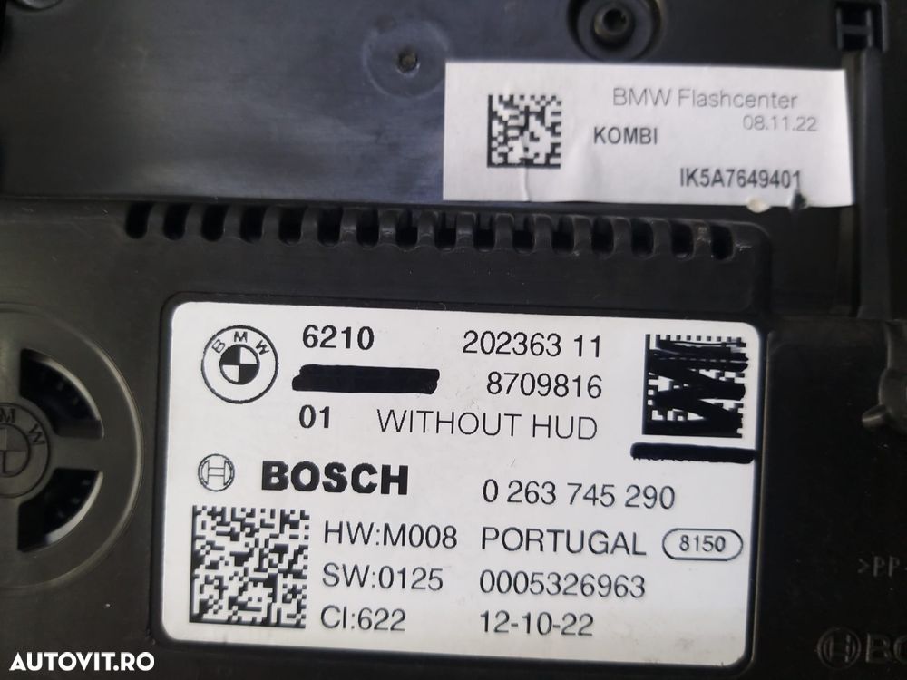 Ceasuri bord diesel bmw seria 1 f40 621020236311 8709816 0263745290 - 3
