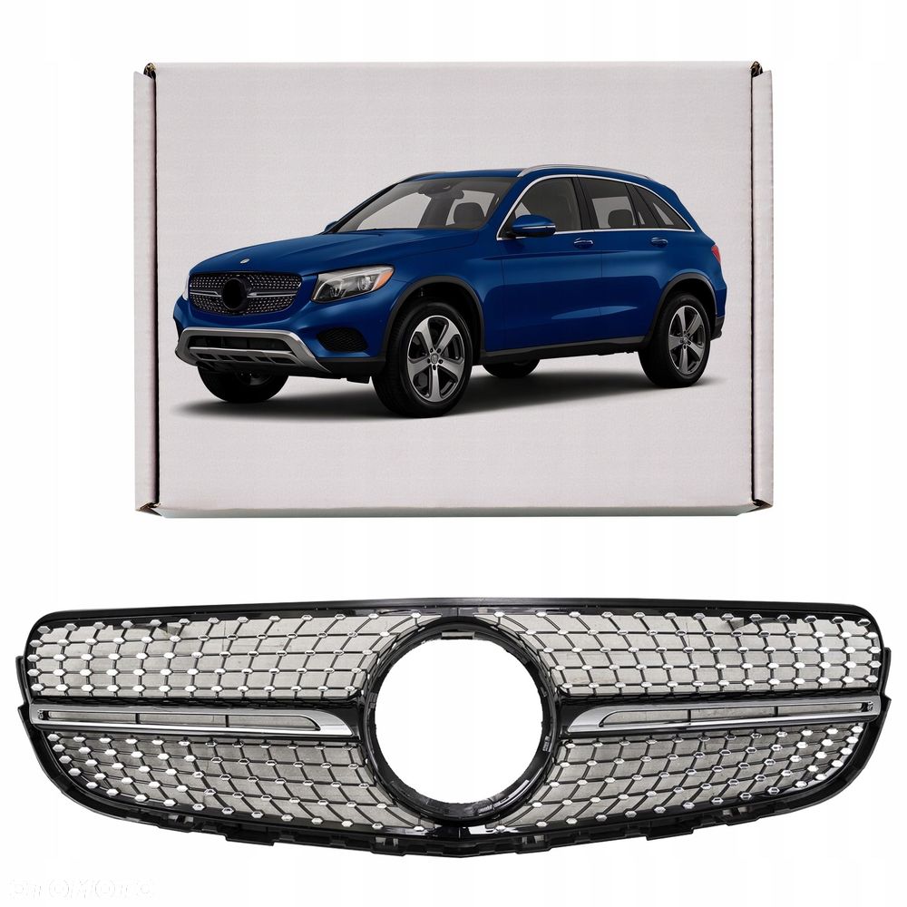 grill diamond czarny mercedes glc x253 2015-19 - 1