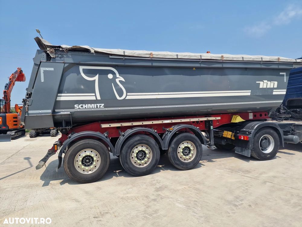 Schmitz Cargobull SKI 8,2, 28mc, basculabila, prelata, picioare sprijin, jante ALUMINIU, bara protectie spate-22900 EUR+Tva, posibilitate leasing, otel HARDOX, prelungire finisor, Carte de identitate, posibilitate leasing-PROMOTIE 22900 Eur+Tva - 2