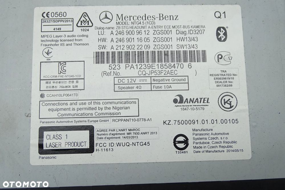 MERCEDES W 246 Radio Nawigacja  2469009612 - 5