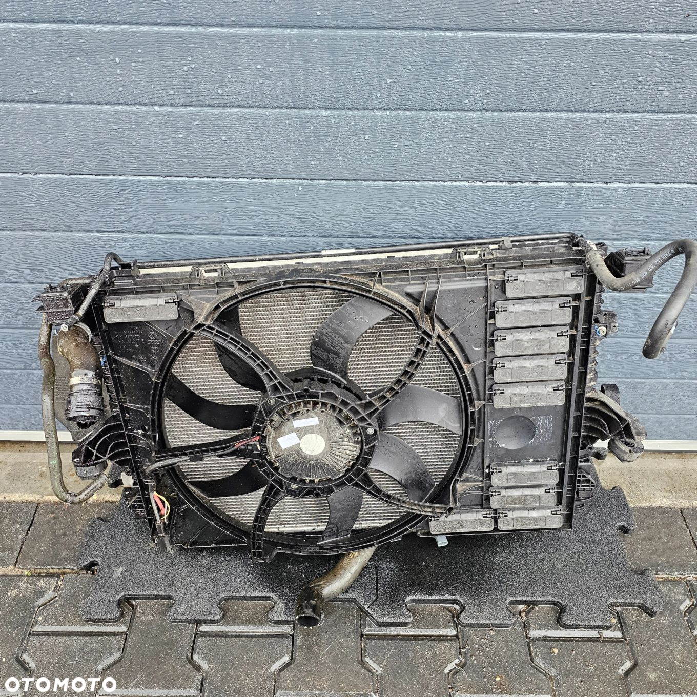VW T6 2.0 BiTDI chłodnica wody klimatyzacji intercooler wentylator KOMPLET - 3