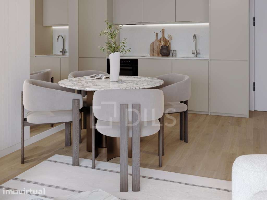 Apartamento T1 com varanda em novo empreendimento, em Matosinhos Sul - Grande imagem: 4/60