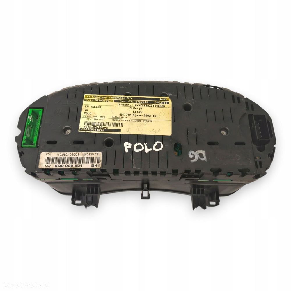 LICZNIK ZEGARY 6Q0920821 VW Polo IV 1.4 1.9 TDI Diesel 154 891km europa - 4