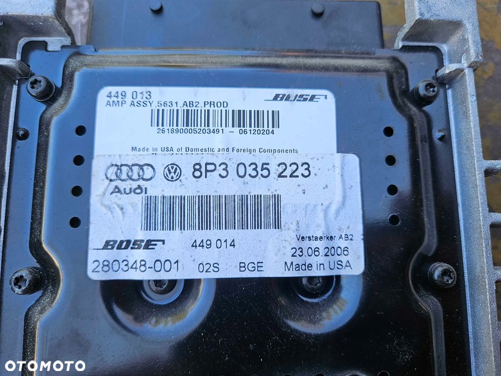 Wzmacniacz 8P3035223 BOSE Głosników Subwoofer Radio Amplituner AUDI A3 8P - 7