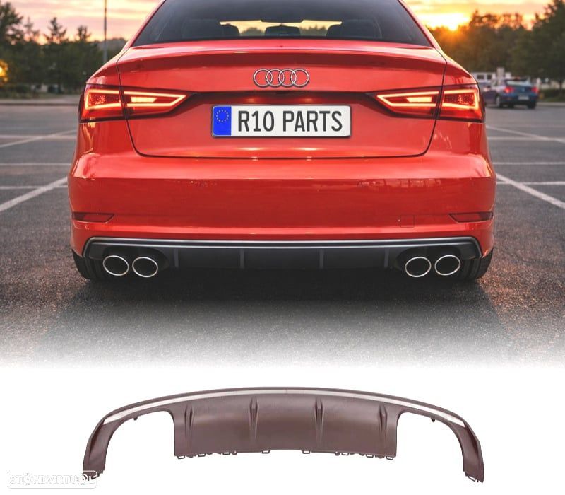 DIFUSOR AUDI A3 8V SEDAN S LINE 13-16 LOOK S3 - 1