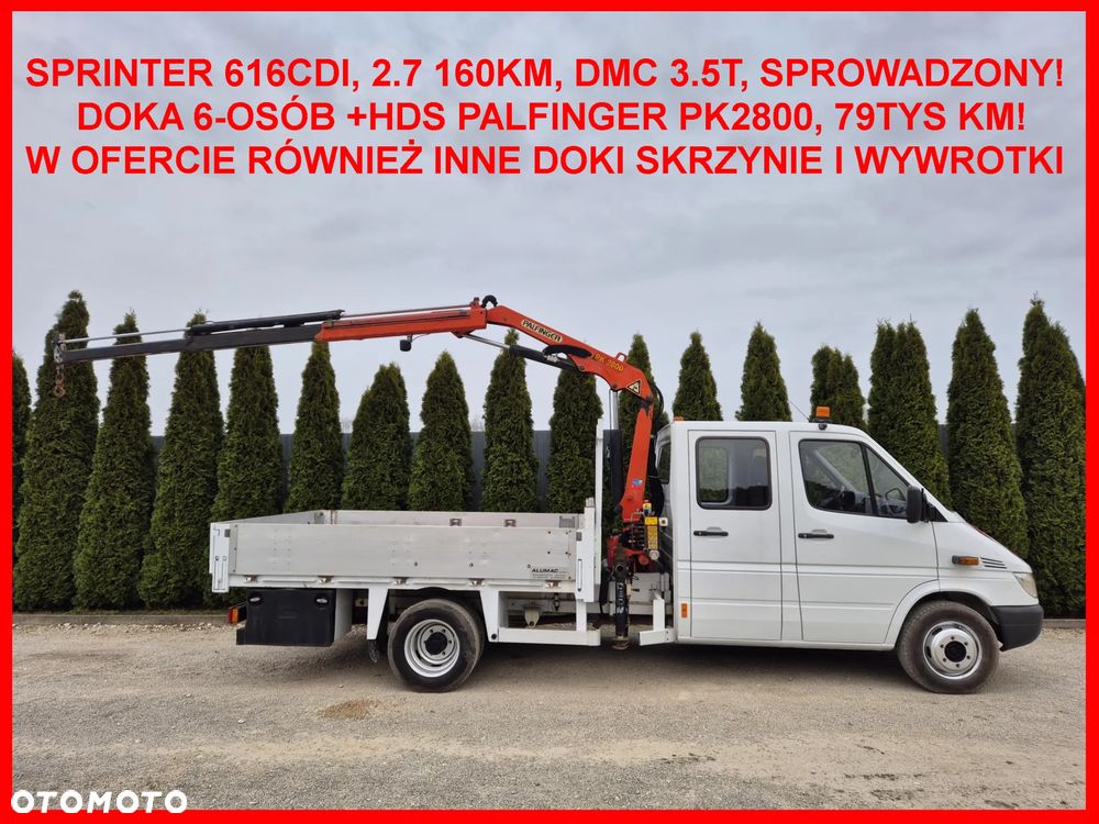 Mercedes-Benz Sprinter 616CDI 2.7 160KM/ 79tys km!/HDS Palfinger PK2800/ - 3