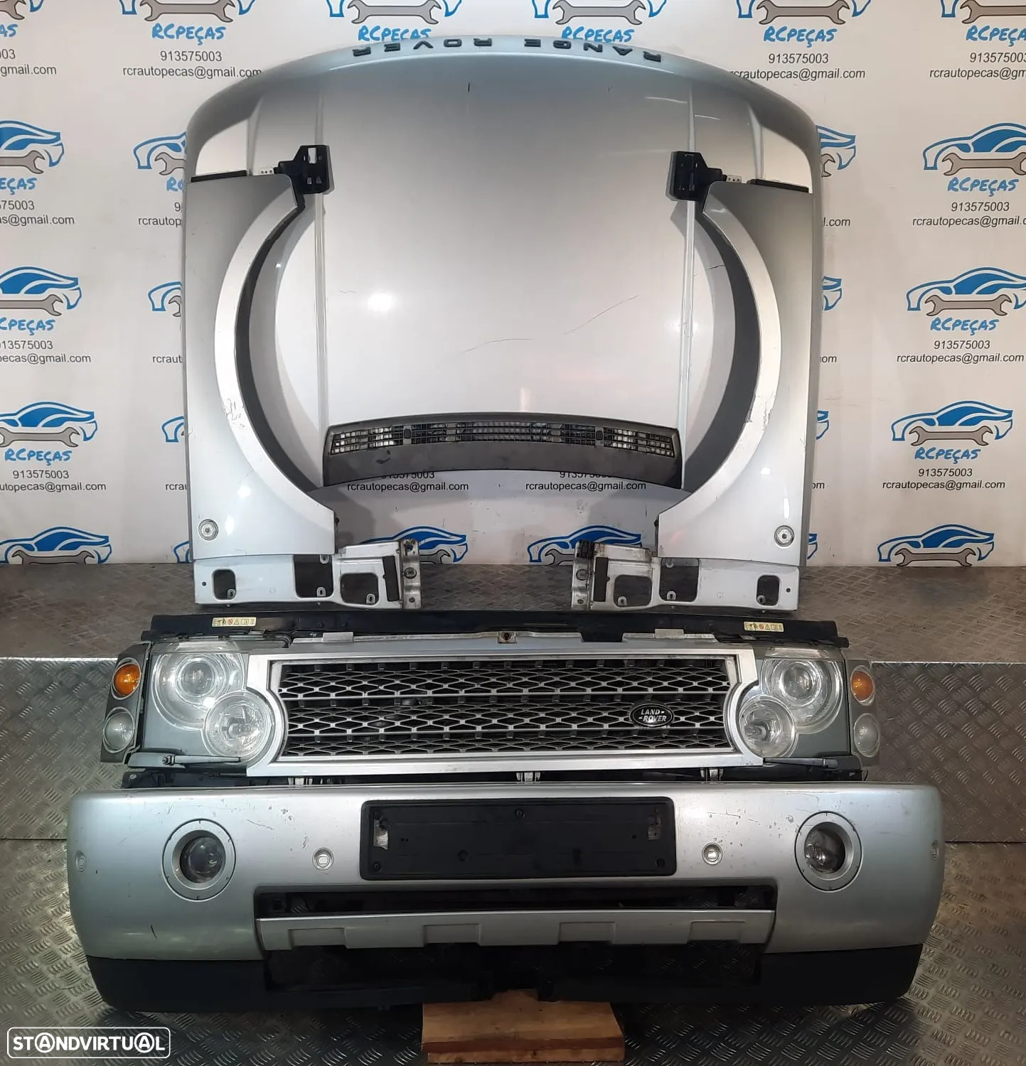 FRENTE COMPLETA LAND ROVER RANGE ROVER SPORT III 3 MK3 L322 CAPOT PARACHOQUES GUARDA-LAMAS OTICAS XENON RADIADOR VENTILADOR FRENTE FIBRA REFORÇO - 15
