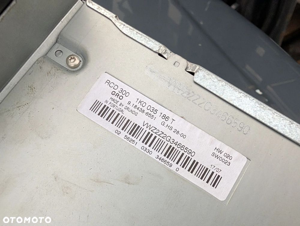 RADIO CD RADIOODTWARZACZ CD VW VOLKSWAGEN RCD300 - 2