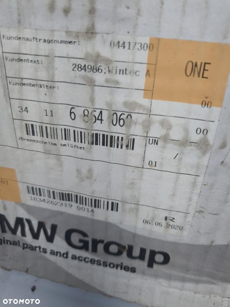 NOWE ORYGINAŁ KOKPLET TARCZE HAMULCOWE PRZÓD E36 E46 BMW Z3 E37 6864060 - 2