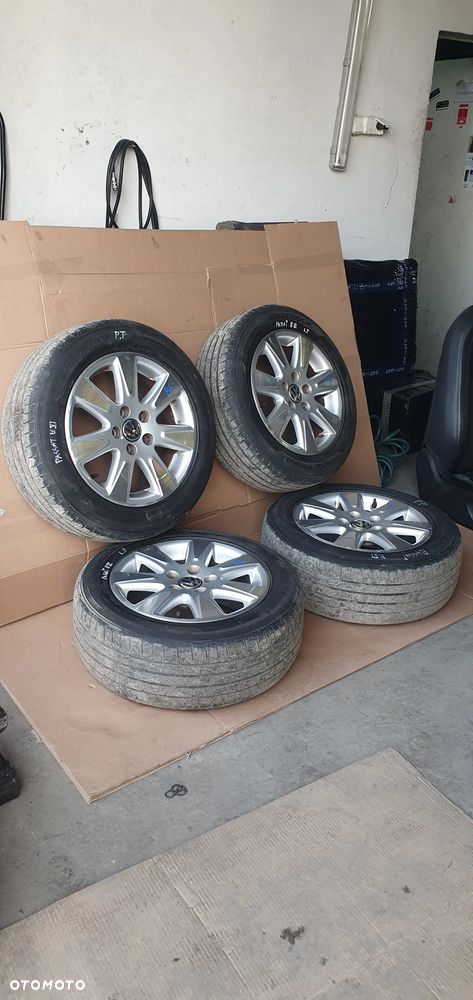 Alufelgi z oponami alusy felgi aluminiowe 5x112 7J ET45 215/55 R16 VW Passat B6 3C0601025AE - 8