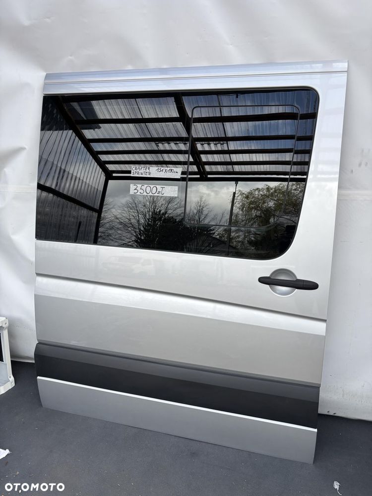 SPRINTER 906 VW CRAFTER 06- DRZWI SUWANE PRZESUWNE BOCZNE PRAWE SREBRNE - 2