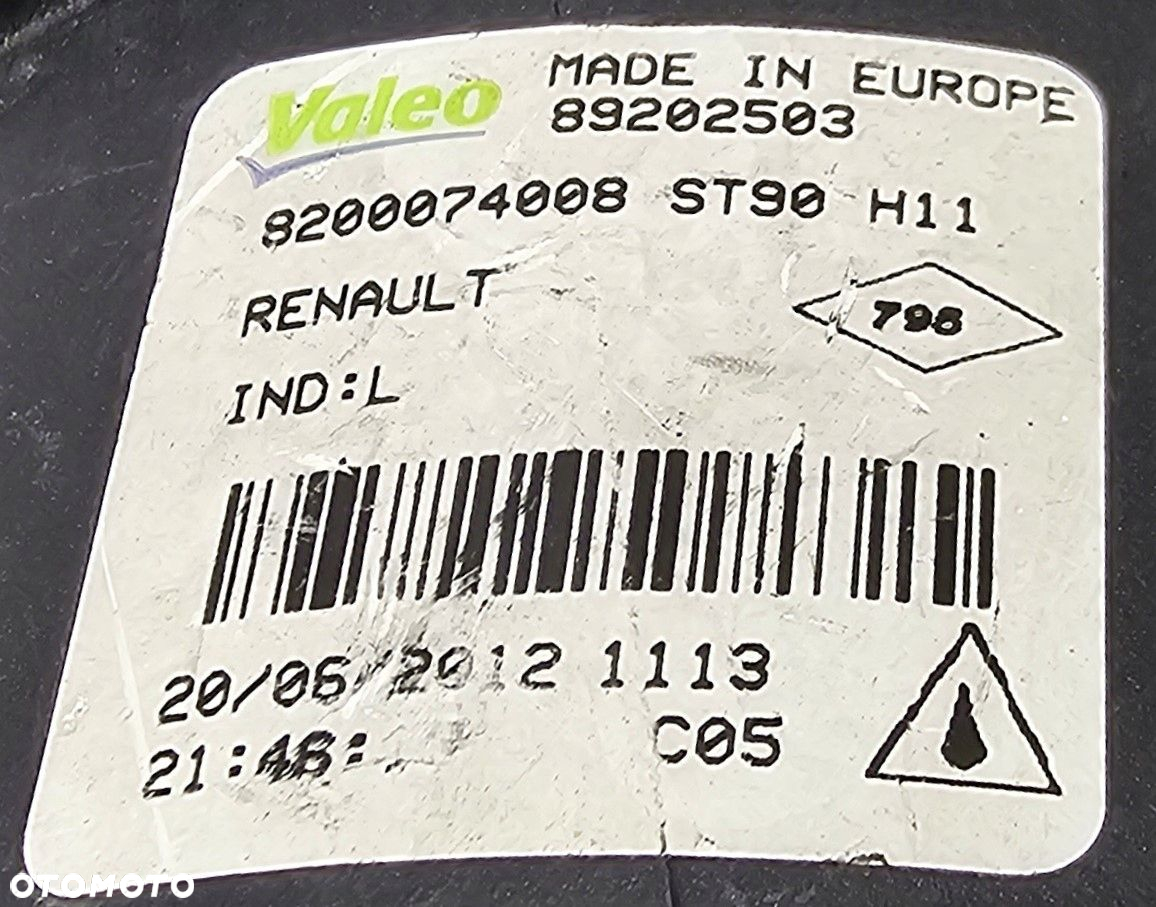 ORG REFLEKTOR PRZECIWMGIELNY LEWYPRAWY PRZÓD RENAULT / DACIA - 8200074008 - 6