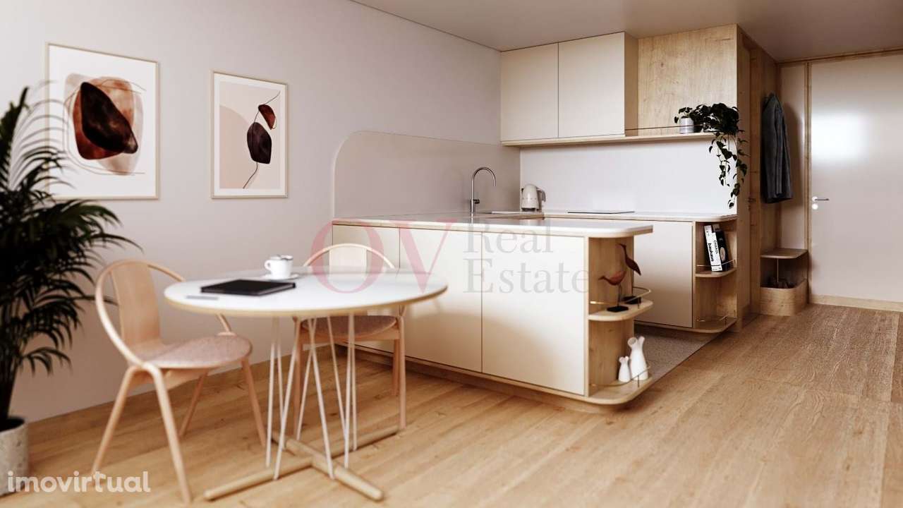 Apartamento T1 com terraço e lugar de garagem, para VENDA, junto ao Ca - Grande imagem: 2/6