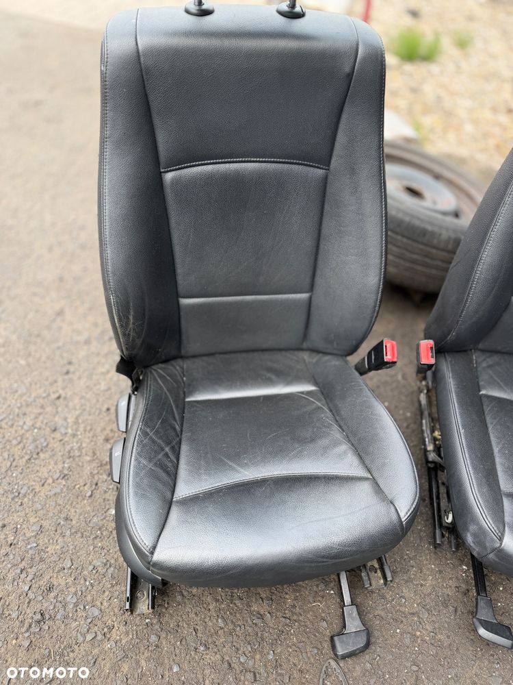 Fotele wnętrze skóry Bmw x1 e84 czarna skóra komplet - 2