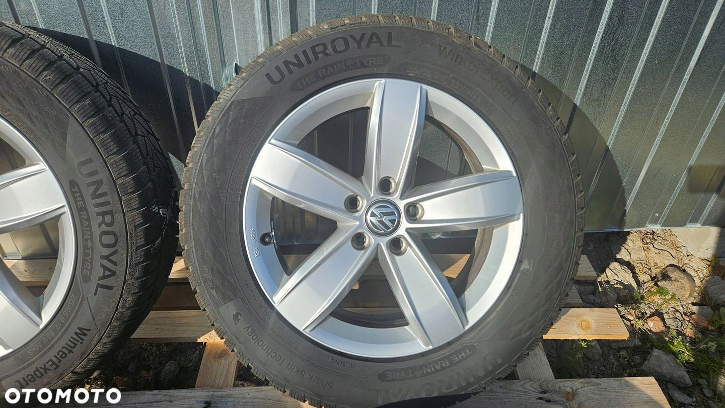 FELGI VW TIGUAN 6.5x17" ET38 5NA071497 OPONY UNIROYAL 215/65 R17 MS - 5