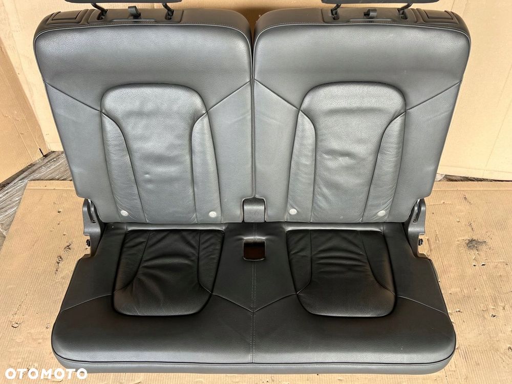AUDI Q7 4L FOTELE FOTEL KANAPA III 3 RZĄD SKÓRA CZARNA - 3