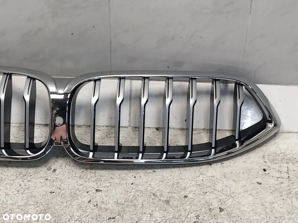 BMW 8 G14 G15 GRILL ATRAPA CHŁODNICY KRATKA NERKA KAMERA CZARNY POŁYSK CHROM NOWY ORYGINAŁ - 6