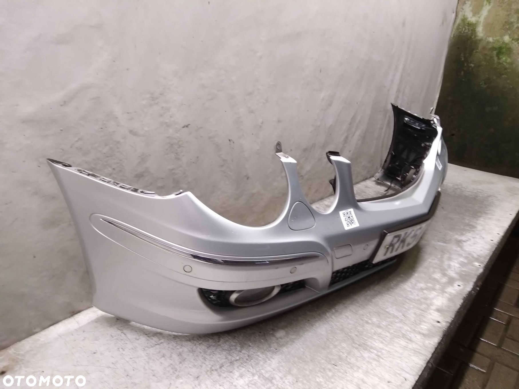 ^ ZDERZAK PRZÓD PRZEDNI MERCEDES BENZ W211 E KLASA LIFT FL ELEGANCE 744 SREBRNY PDC CZUJNIKI HALOGENY - 3