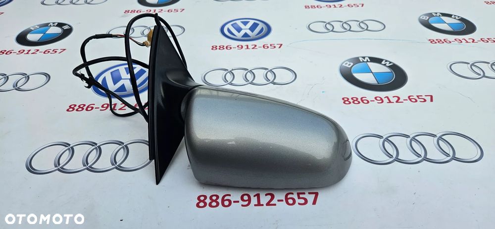 AUDI A4 B6 Lusterko zewnętrzne prawe Lusterko pasażera 5 KABLI Europa Kolor LY7Q - 4